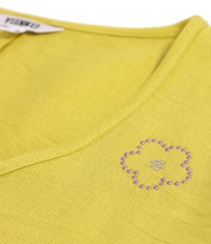 Rochie midi cu volane din viscoza usor creponata