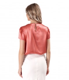 Bluza eleganta din matase naturala uni
