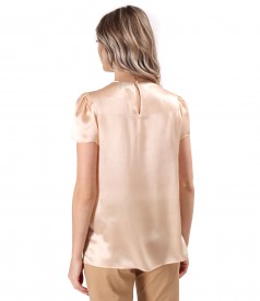 Bluza eleganta din matase naturala uni