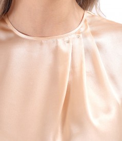 Bluza eleganta din matase naturala uni