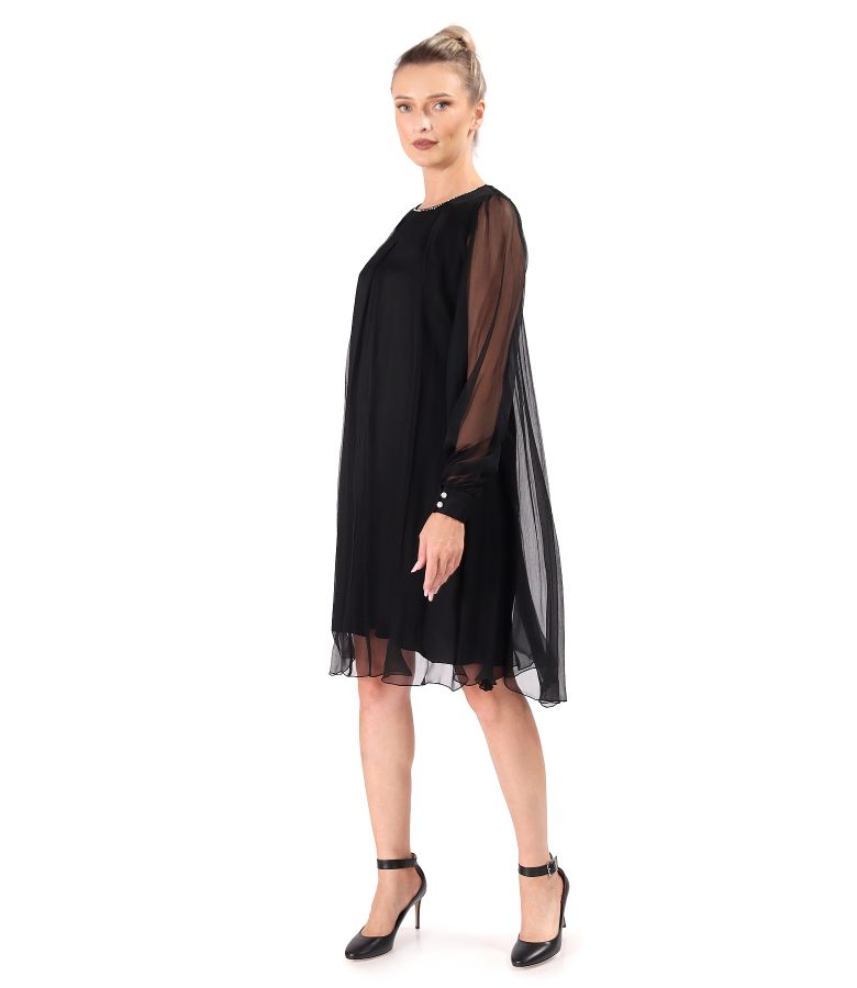 Rochie de seara din voal de matase naturala