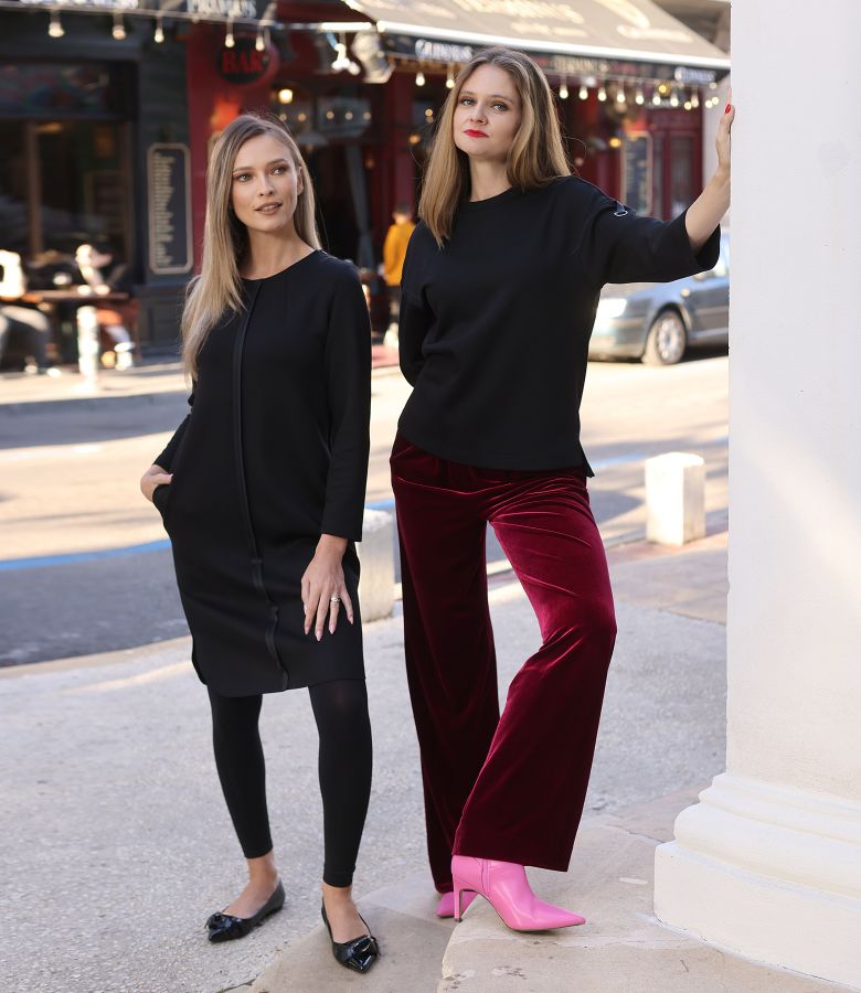 Bluza lejera din scuba cu viscoza