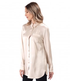 Camasa eleganta lejera din satin de viscoza
