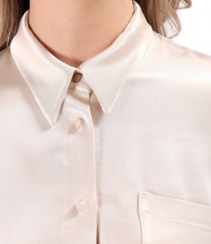 Camasa eleganta lejera din satin de viscoza