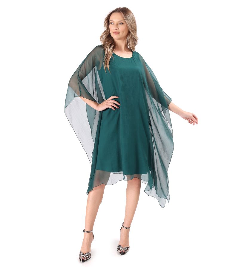 Rochie fluture din voal de matase naturala