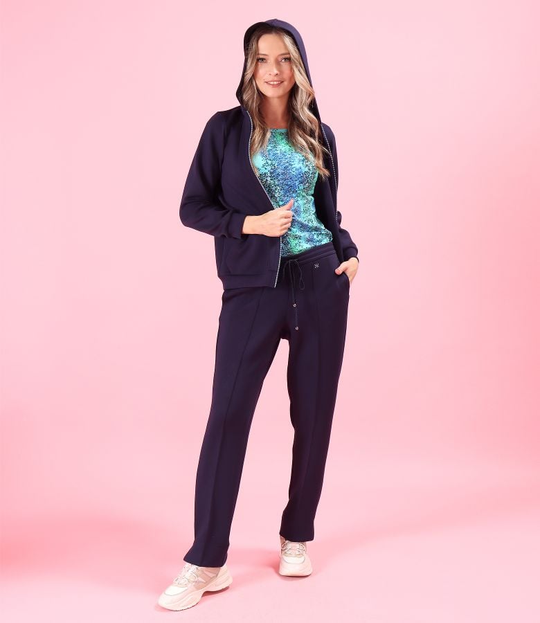 Bluza din jerse elastic imprimat digital