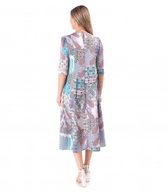 Rochie lejera imprimata cu motive paisley