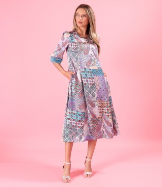 Rochie lejera imprimata cu motive paisley
