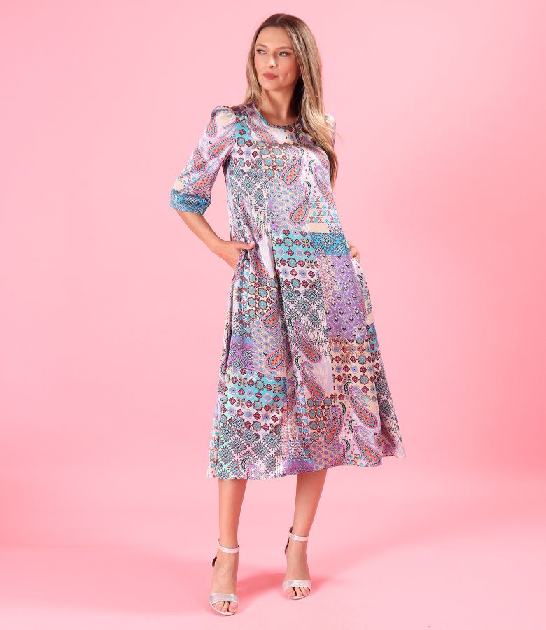 Rochie lejera imprimata cu motive paisley