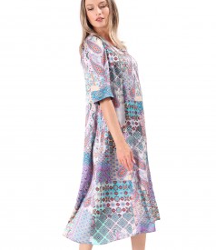 Rochie lejera imprimata cu motive paisley