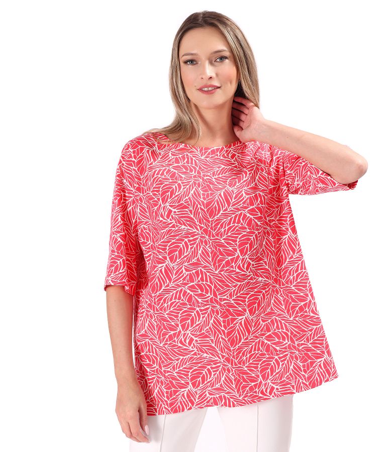 Bluza oversize cu in imprimata cu dungi