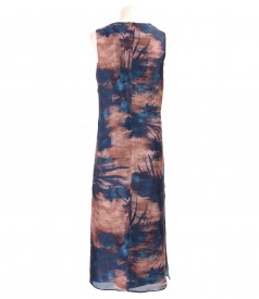 Rochie eleganta lunga imprimata cu motive florale