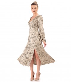 Rochie eleganta midi din satin de viscoza