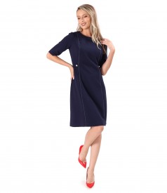 Rochie office evazata cu maneci scurte