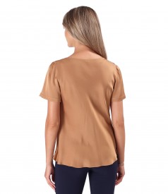 Bluza eleganta pe bie din saten de viscoza