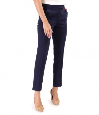 Pantaloni pana din stofa elastica
