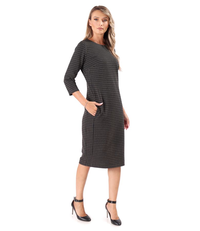 Rochie eleganta din jerse elastic gros