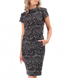 Rochie eleganta din brocart elastic