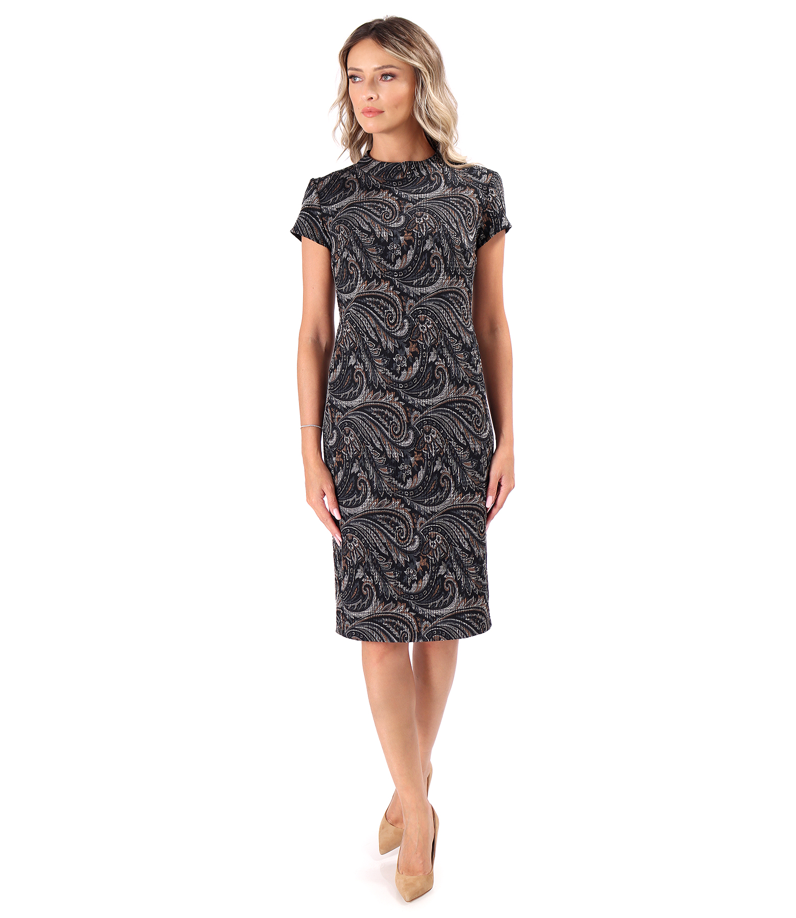 Rochie eleganta din brocart elastic