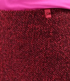 Fusta office din bucle cu lana si apaca