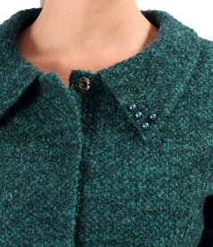 Sacou office din bucle cu lana si alpaca