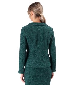 Sacou office din bucle cu lana si alpaca