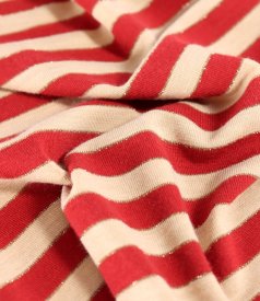 Bluza din jerse elastic cu fir metalic si cu decolteu in falduri