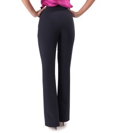 Pantaloni evazati din stofa elastica cu viscoza