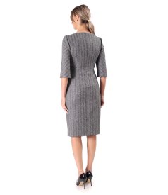Rochie office din bucle cu bumbac