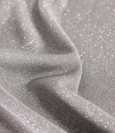 Bluza din jerse elastic cu fir metalic si cu decolteu in falduri