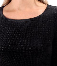 Rochie eleganta din catifea elastica cu sclipici