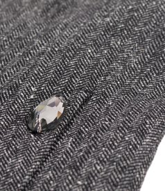 Sacou office din stofa cu lana si matase