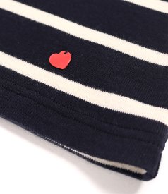 Bluza din jerse elastic gros cu lana cu dungi