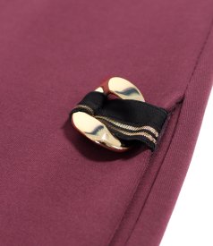 Rochie cu gluga din jerse elastic cu bumbac