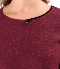 Rochie office din stofa cu lana si matase