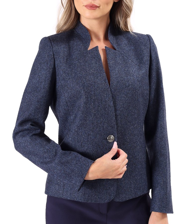 Sacou office din stofa cu lana