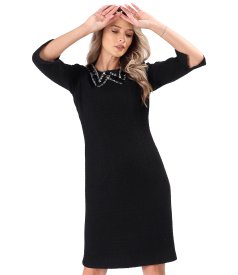 Rochie eleganta din bucle cu lana virgina