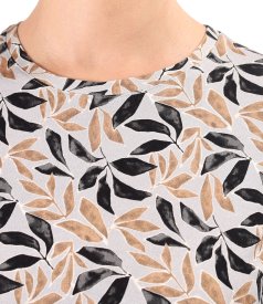 Bluza din jerse elastic cu maneci semi-lungi