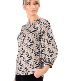 Bluza din jerse elastic cu maneci semi-lungi