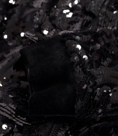 Bluza din paiete cu fermoar pe fata