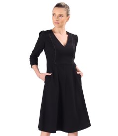 Rochie office clos din stofa elastica cu viscoza