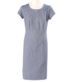 Rochie office din bumbac elastic tip denim