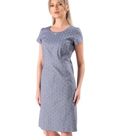 Rochie office din bumbac elastic tip denim
