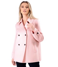 Jacheta scurta eleganta din stofa cu lana si casmir