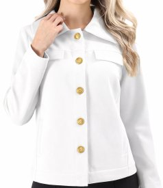 Sacou din stofa plina tip scuba cu bumbac