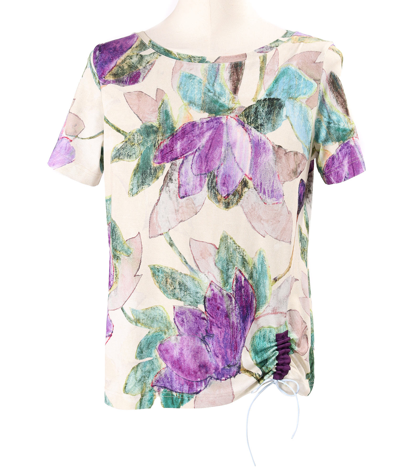 Bluza din jerse elastic cu snur in partea de jos