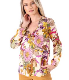 Bluza eleganta cu decolteu suprapus