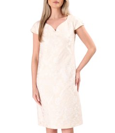 Rochie de ocazie din brocart cu motive florale