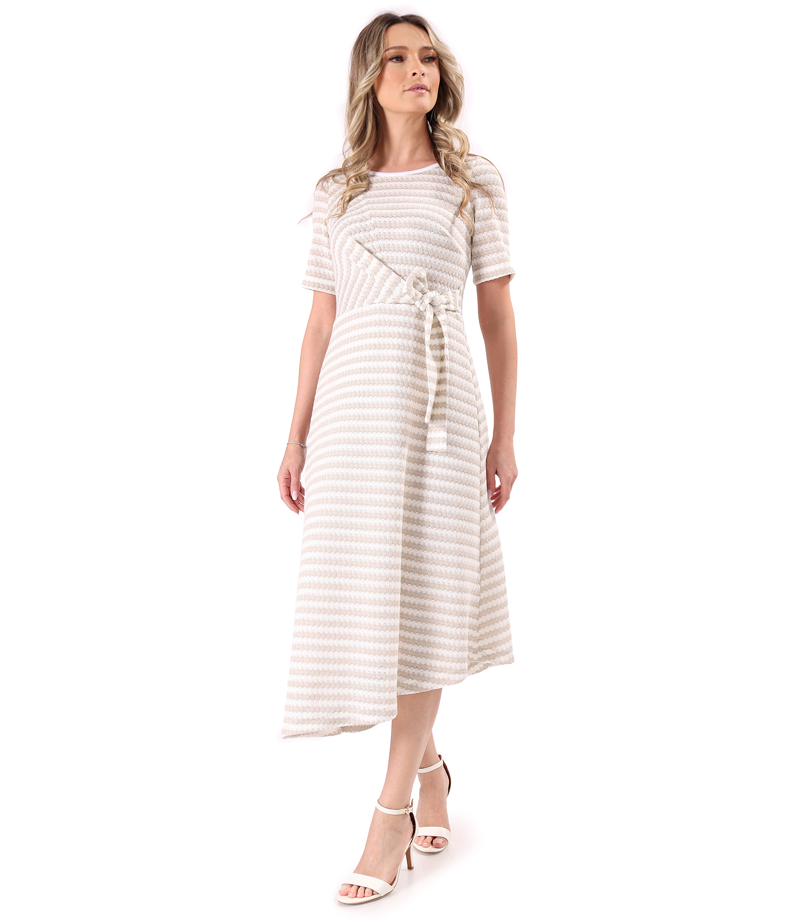 Rochie midi tricotata cu viscoza