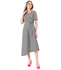 Rochie midi tricotata cu viscoza